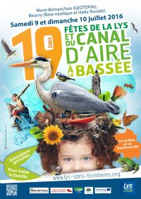 19èmes Fêtes de la Lys et du Canal d'Aire à La Bassée. Du 9 au 10 juillet 2016. Pas-de-Calais. 